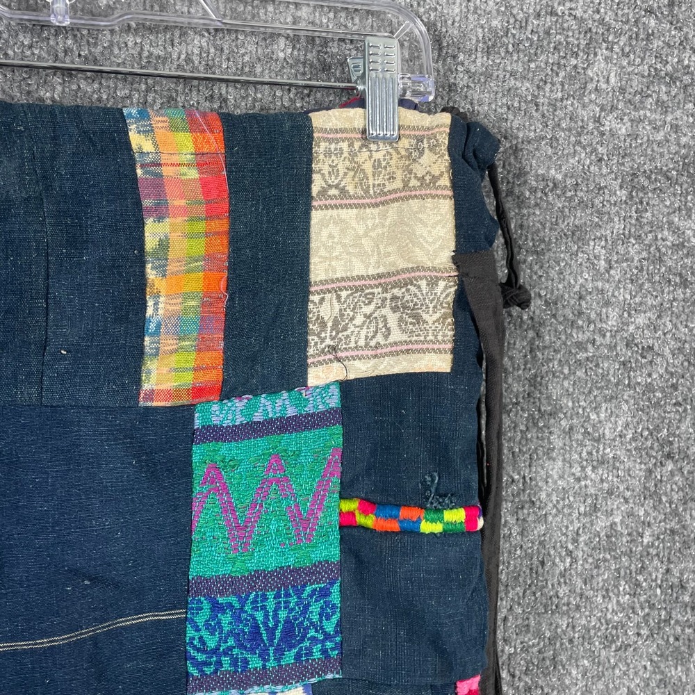 Patchwork Backpack Tote Bag‎ Colorful Hippie Hobo Boho Lined Sack Retro Cotton - Picture 4 of 16